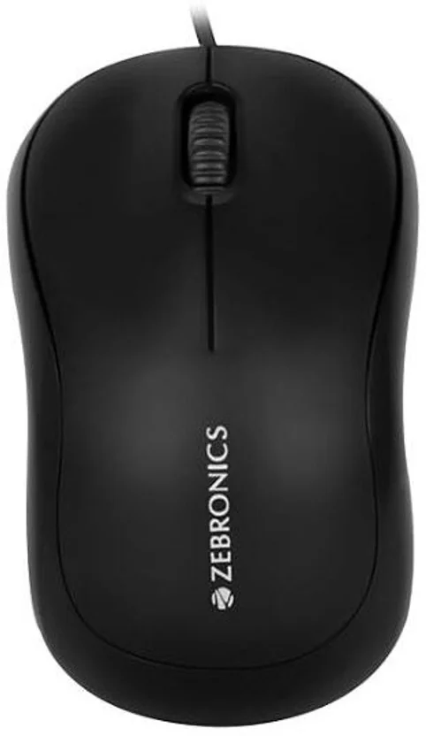 ZEBRONICS Zeb-Comfort Wired USB Mouse, 3-Button, 1200 D...