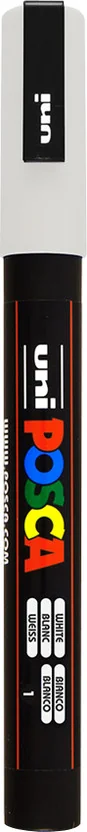 Posca UNI Medium Marker, White (PC5M.1)