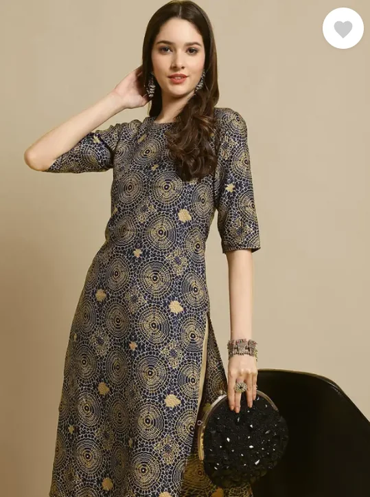 EthnicBasket Women Crepe Kurta Pant Set