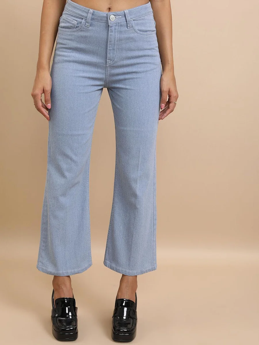 Women Flared Mid-Rise Stretchable Jeans - Best Price ₹505 at Myntra