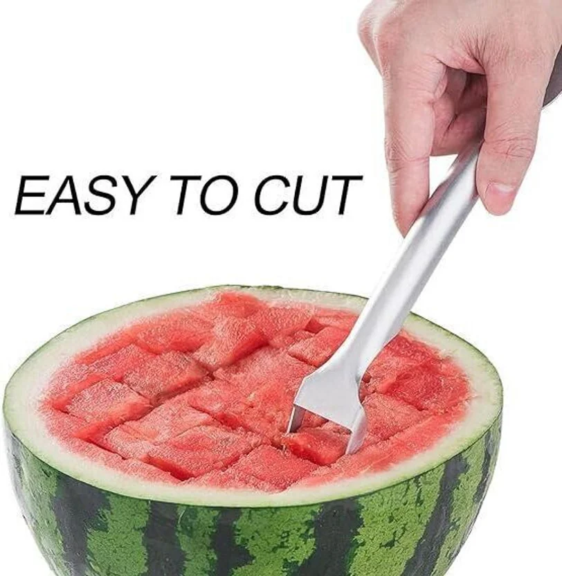 NAKSHT by Stainless Steel Fruit Cutter Watermelon Fork ...
