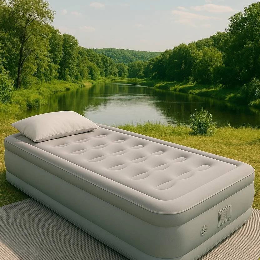 WTE { Premium Material TPU } Inflatable Sofa Cum Bed – Leak-Proof & Foldable Velvet 4 Seater Inflatable Sofa  (Color - CREAM WHITE Waterproof Inflatable Bed for Travel, Camping & Guests, DIY(Do-It-Yourself)) - Best Price ₹3521 at Flipkart