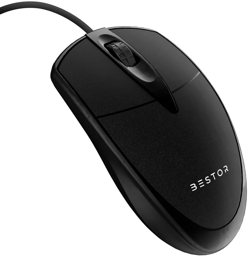 Bestor ClickLite 1000DPI Precision Mouse Wired Ambidext...