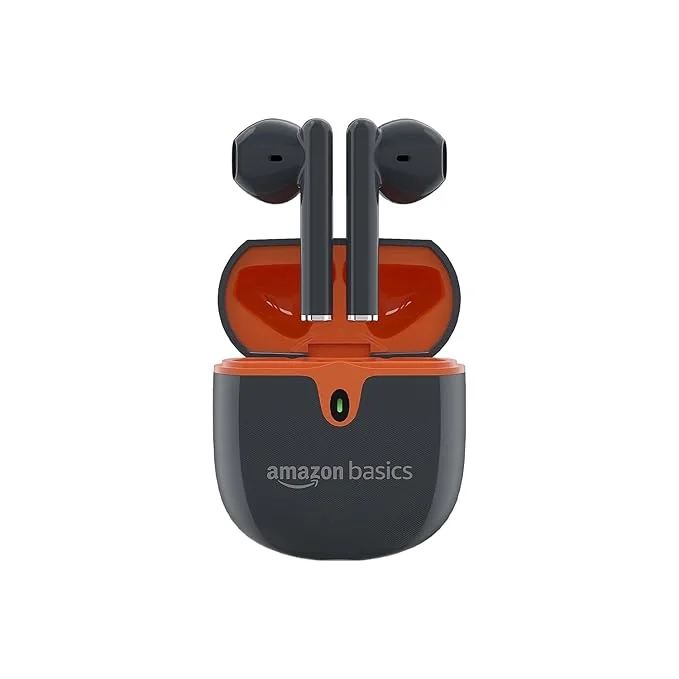 amazon basics True Wireless in-Ear Earbuds with Mic, Touch Control, IPX5 Water-Resistance, Bluetooth 5.3, Up to 30 Hours Play Time, Voice Assistance and Fast Charging (Grey) - Best Price ₹2499 at Amazon
