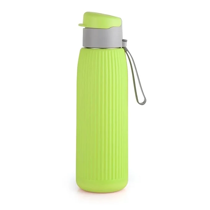CELLO Puro Steel-X Volvo 600 Inner Steel Insulated Water Bottle 630 ml, Green | Inner Steel Insulated Keeps Water Hot & Cold for Long Hours | Wide Mouth Leakproof Flip Cap Bottle for Office & Travel - Best Price ₹290 at Amazon