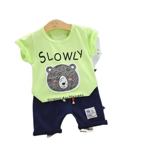 Kids Boys Slowly Printed Top & Bottom Clothing Set - Best Price ₹77 at Amazon
