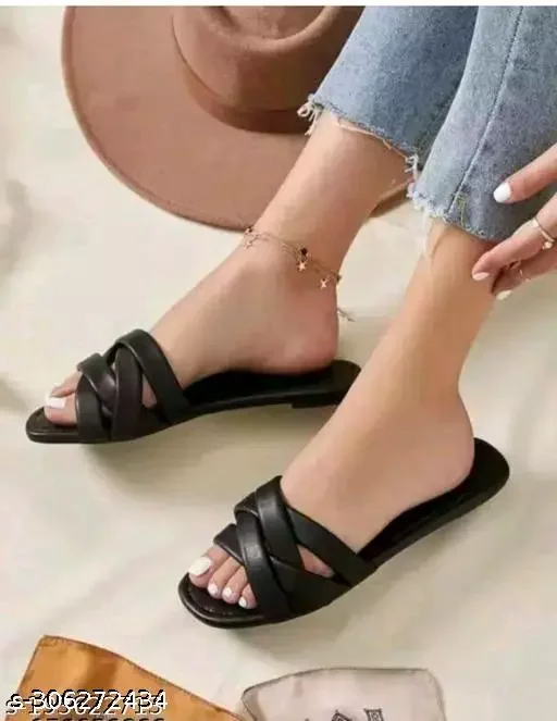 Syntethic Leather Flat Sandals - Best Price ₹168 at Meesho