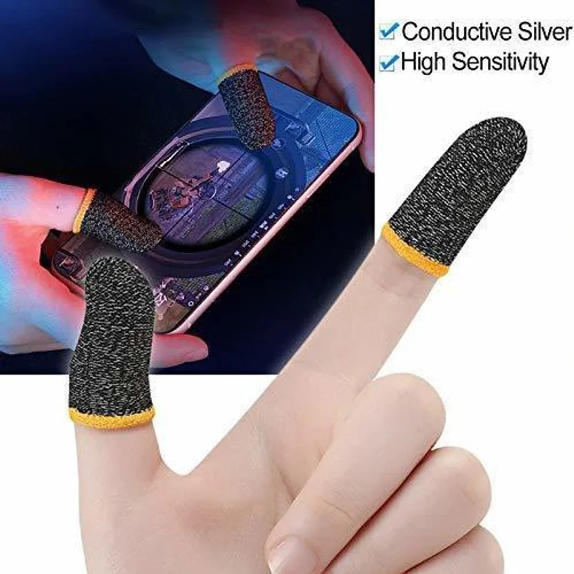 DENISIGA Pubg Anti-Slip Thumb Yellow Sleeve, Slip-Proof...