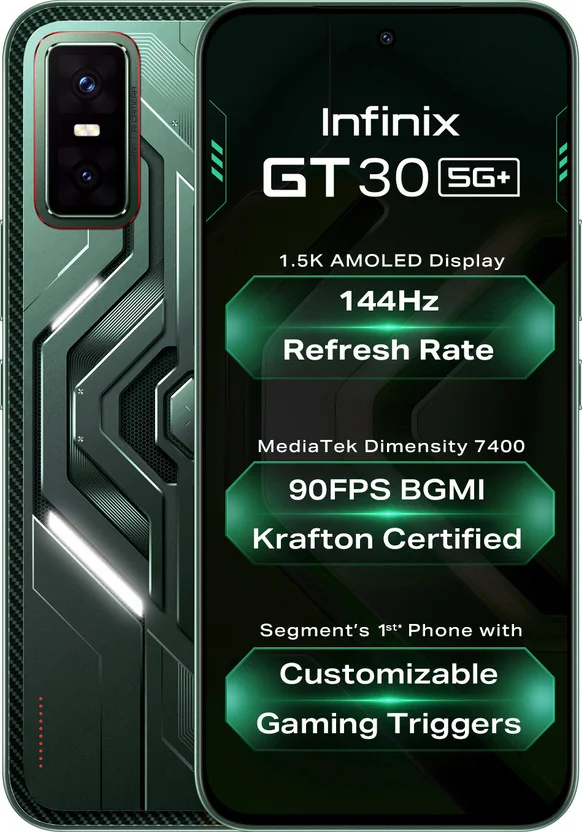 Infinix GT 30 5G+ Pulse Green 128 (Pulse Green, 128 GB)