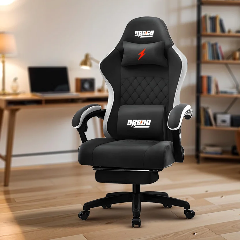 Drogo Ergonomic Gaming Chair with Linkage Armrest,Footr...