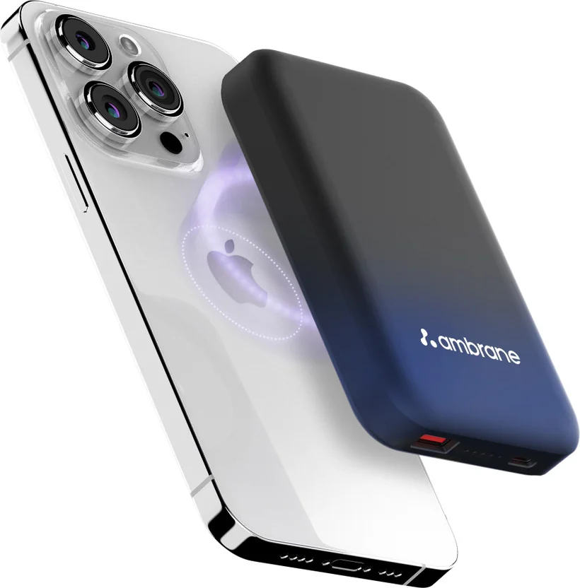 Ambrane 10000 mAh 22.5 W Wireless With MagSafe Power Ba...