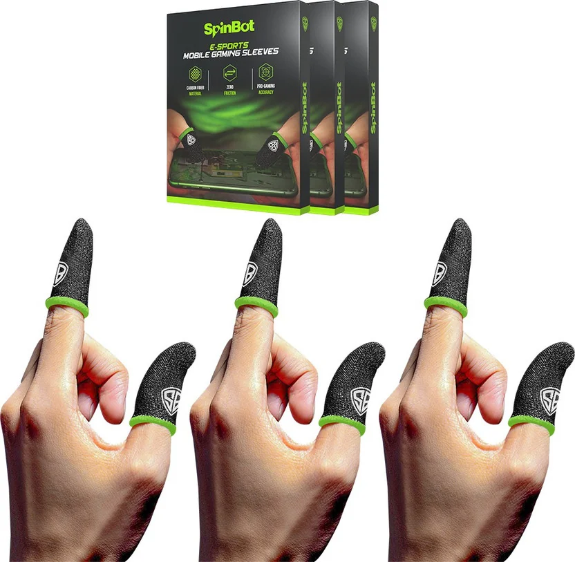 SpinBot Thumb & Finger Sleeves 3 Pair(6 Pieces)For Mobi...