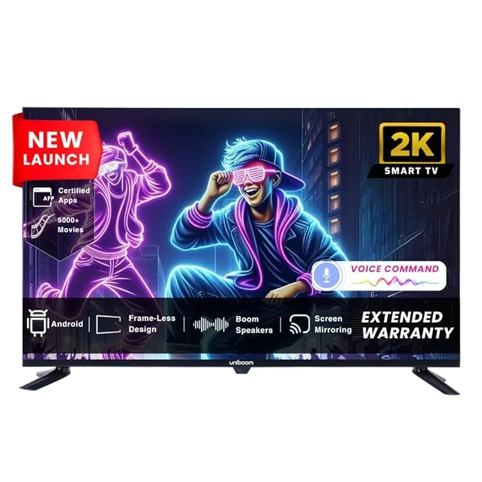 Ultra 80 cm (32 inch) HD LED Smart Android TV with Voice Command App | 5000+ Free Movies | 30W Sonic Boom Speakers | 500+ Certified Apps | Virtual Remote | Mobile Screen Cast