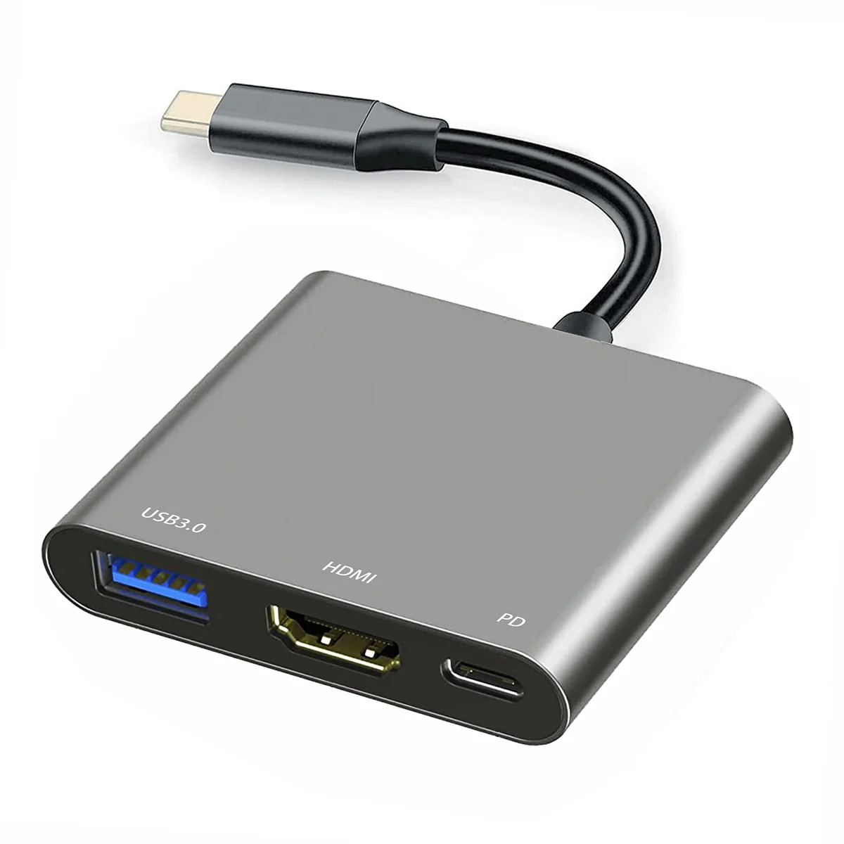 USB C to HDMI Multiport Adapter with Charging Port, HDMI to USB C Hub Adapter for Monitor to Laptop, USB-C to USB 3.0 Adapter 10Gbps, USBC HDMI Adapter 4K Converter for Mac iPad pro MacBook Chromebook