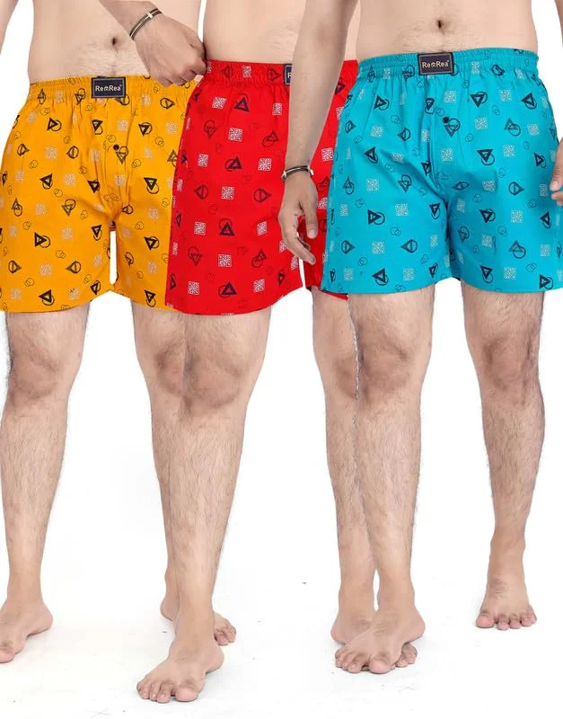 Mens Pure Cotton Boxer Shorts in Different Color (Pack of 1 Piece)