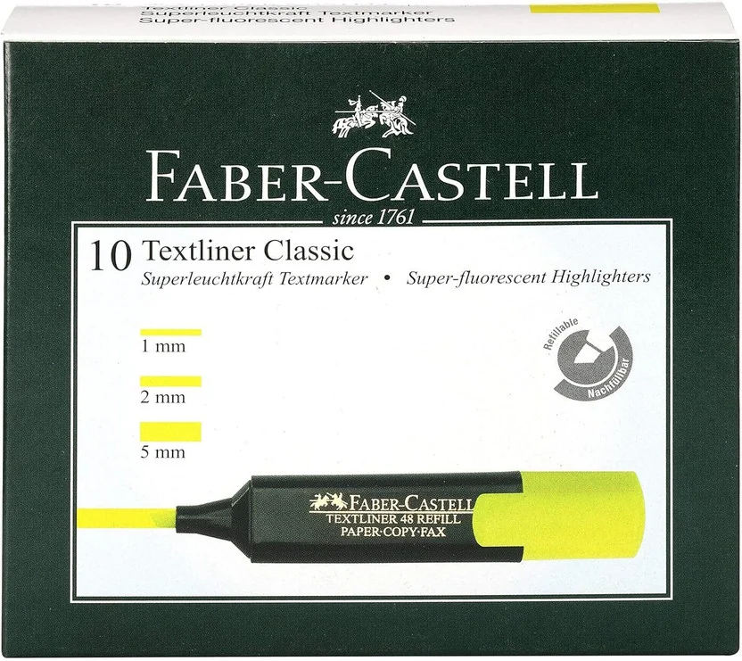FABER-CASTELL SUPER FLUORESCENT HIGHLIGHTER TEXTLINER, ...