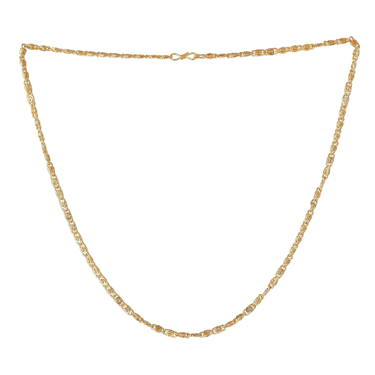 Gehena by Estele Fashion Jewelry Neck Chain for Men & Women: Gold Plated Luxurious Glamour Lightweight Necklace Chain- Perfect for Everyday and Office Wear for Men & Women (Unisex) -OSAK010-IG CHAIN - Best Price ₹189 at Amazon