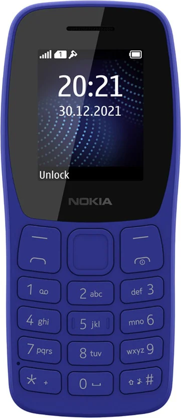 Nokia 105 Classic Single Sim Keypad Phone, Without Charger