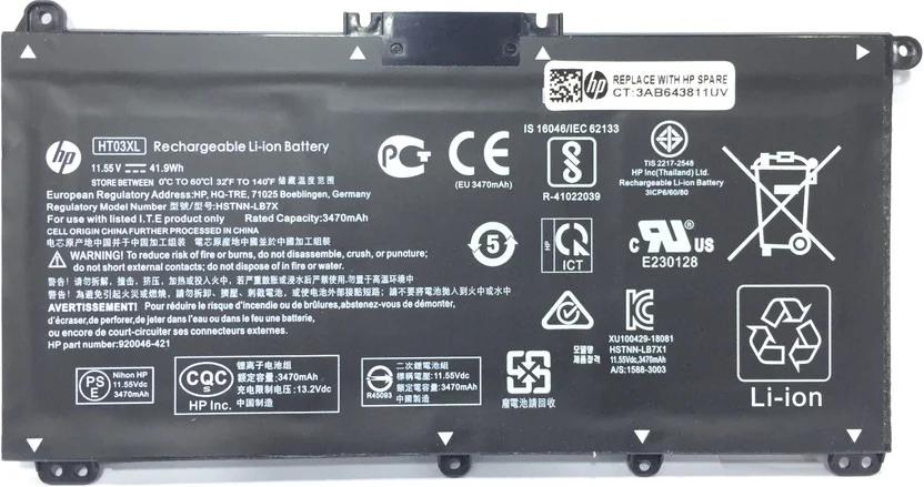 HP HT03XL L11119-857 L11119-855 L11421-542 Laptop Batte...