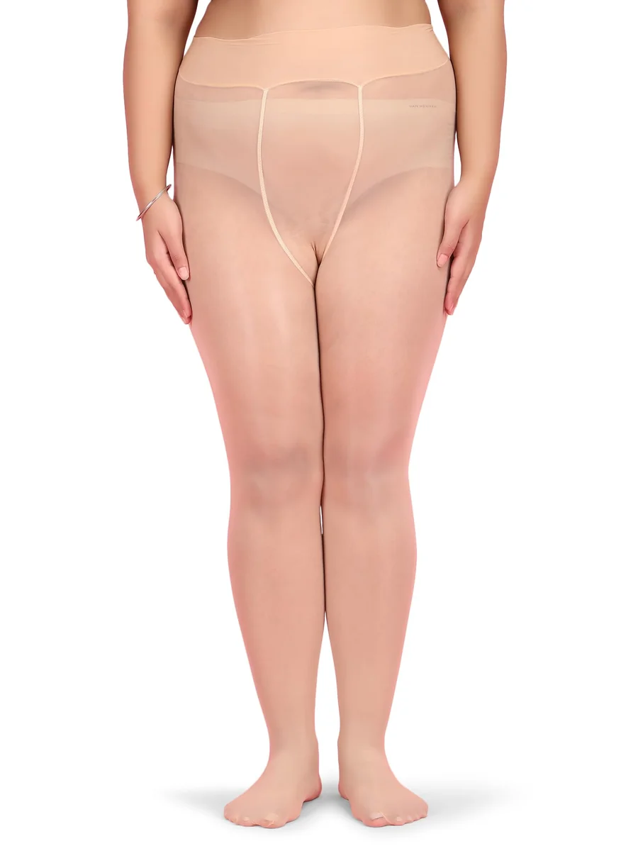 Shiny Transparent Stockings for Women & Girls | High-Waist Plus Size Pantyhose | Super Stretch Comfortable Waistband | Anti-Starch & Tear Resistant | Office & Casual Wear (Sizes M-4XL)
