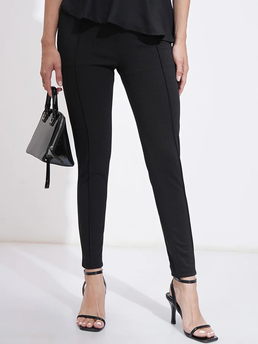 Tokyo Talkies Women High-Rise Slim-Fit Tights - Best Price ₹275 at Myntra
