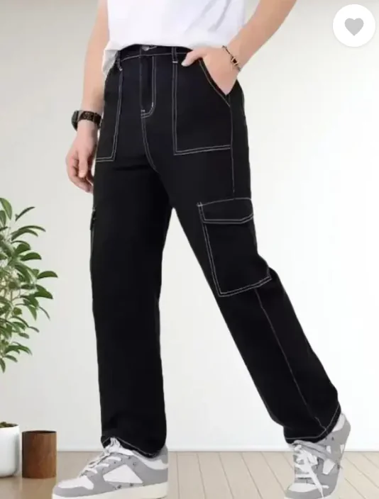 Nalaka Men Loose Fit Mid Rise Black Jeans - Best Price ₹371 at Flipkart