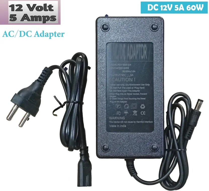 BALRAMA 12V 5A Power Supply Adapter AC/DC Adaptor 12 Vo...