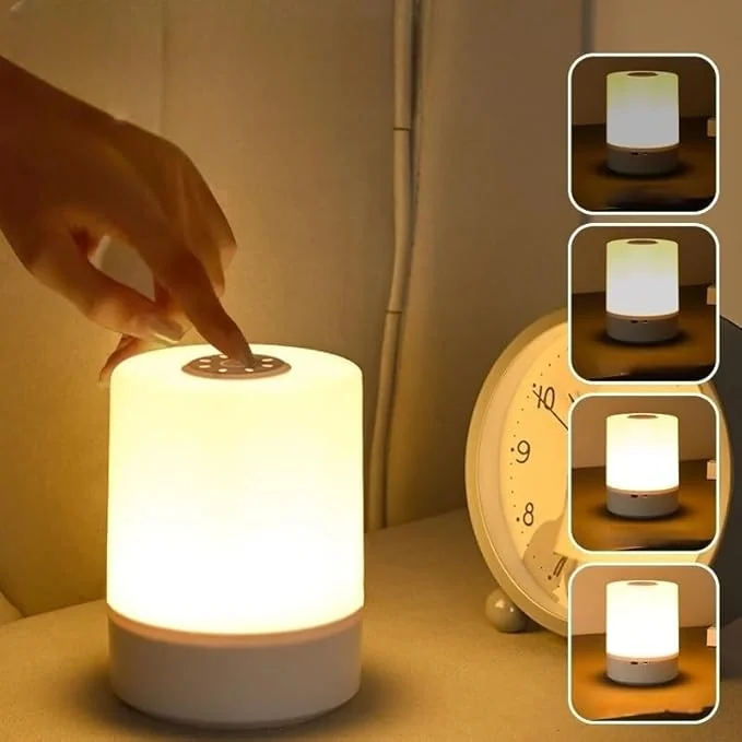One94Store Touch Control LED Table Lamp – USB Rechargeable, Touch Control Night Light with 3-Color Dimmable Brightness for Bedroom, Living Room & Study (White, Pack of 1) - Best Price ₹266 at Amazon
