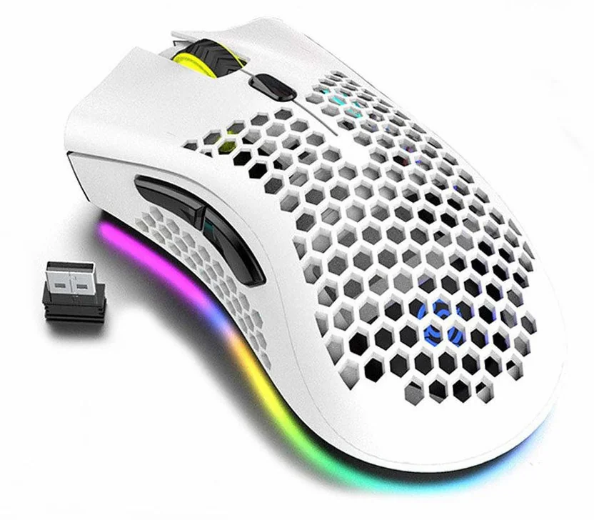 Etzin Lightweight Gaming Mouse, Honeycomb Design Rechar...