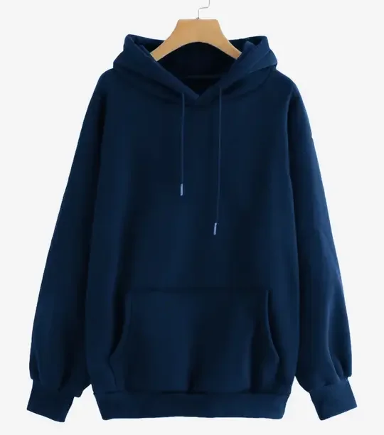 BEING WANTED Men Full Sleeve Solid Hooded Sweatshirt