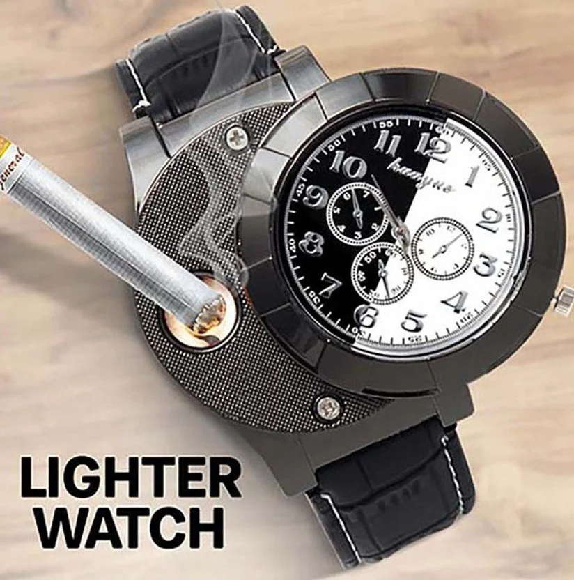 FITUP |Watch Lighter Smoking For Men & Boys ™ Jet Black...