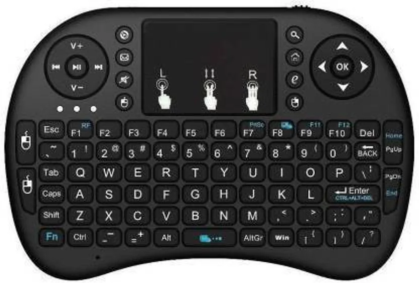 Vacotta Mini Wireless Keyboard with Touchpad Mouse 2.4G...