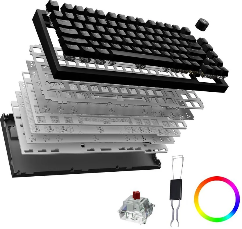 Kreo Swarm X Wireless 75% Mechanical Keyboard Red Switc...