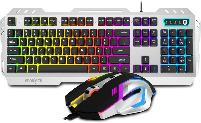 Frontech Metal Warrior Gaming Combo | RGB Backlit | 19 ...
