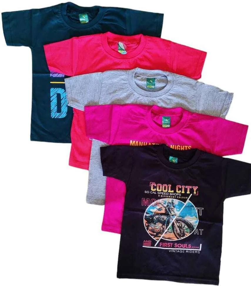 Baby Boys & Baby Girls Printed Pure Cotton T Shirt - Best Price ₹60 at Shopsy