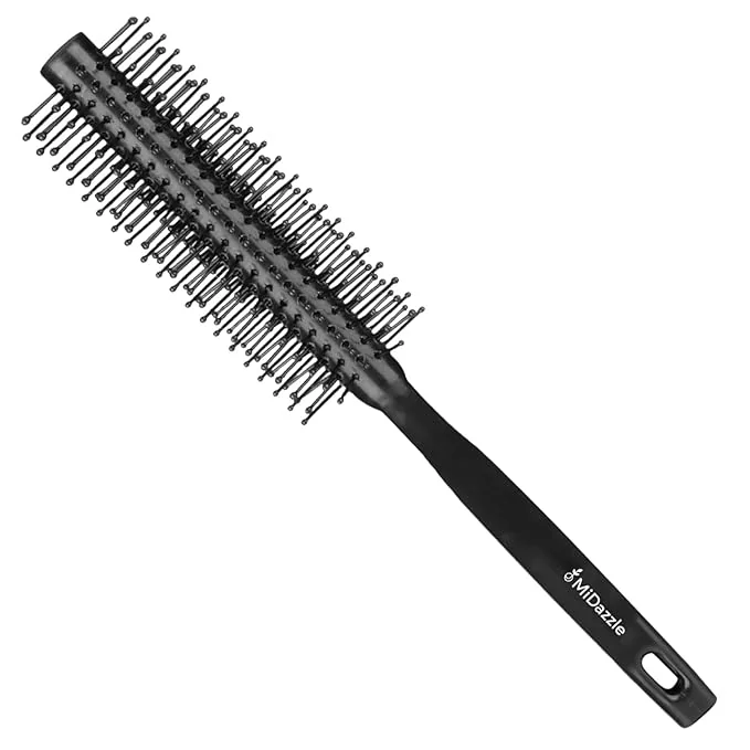Midazzle Premium Round Hair Brush | Styling, Detangling and Grooming for Men and Women | Straightens & Detangles Curly Hairs | Reduces Hair Breakage and Promotes Hair Growth | Best Hair Brush for All Hair Types (MIHB0043) - Best Price ₹117 at Amazon