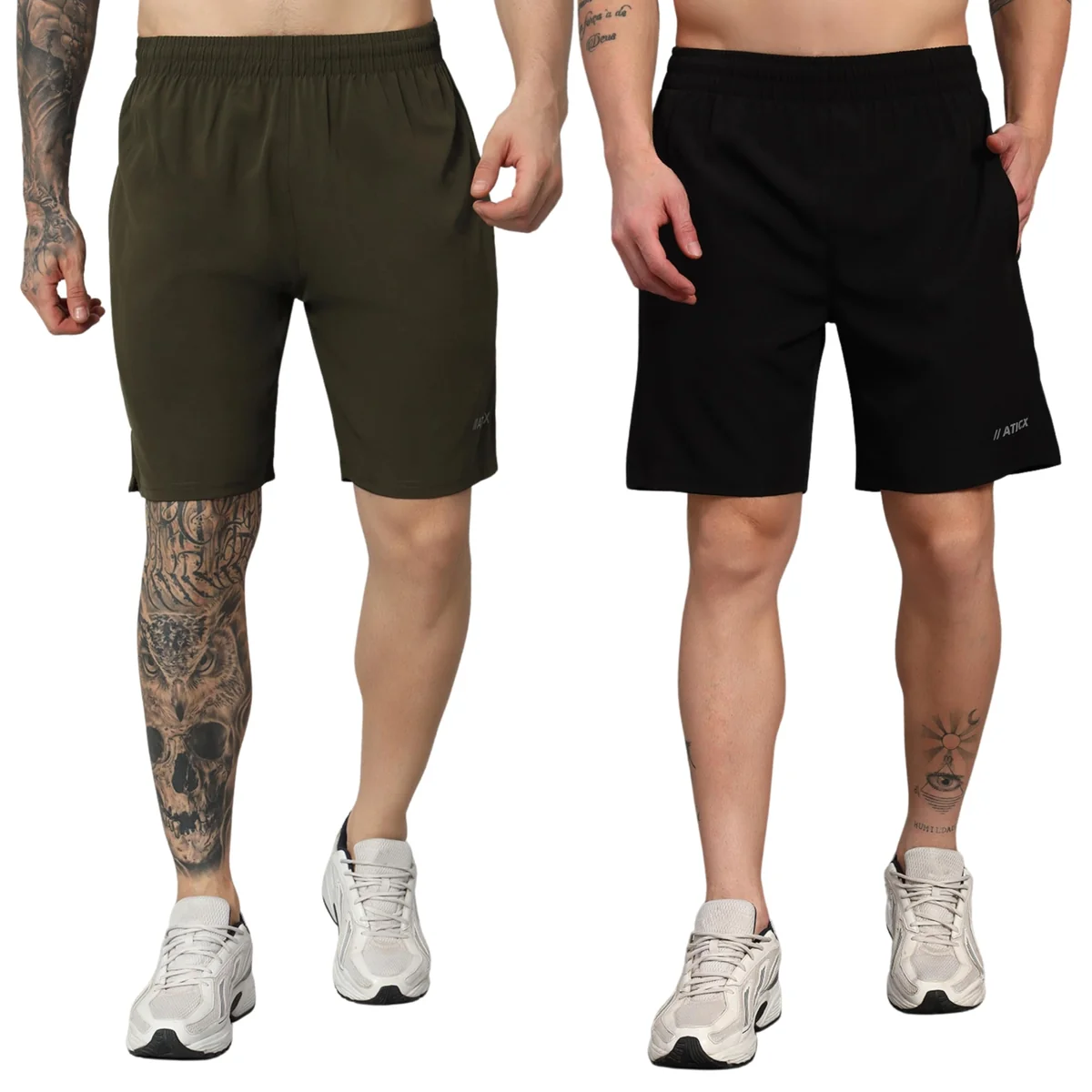 Polyester Shorts for Men - Quick Dry Lightweight with Zipper Pockets - Gym, Running, Jogging, Training Half Pants for Basketball, Swimming, Badminton, Cycling, Football, Outdoor & Home Wear