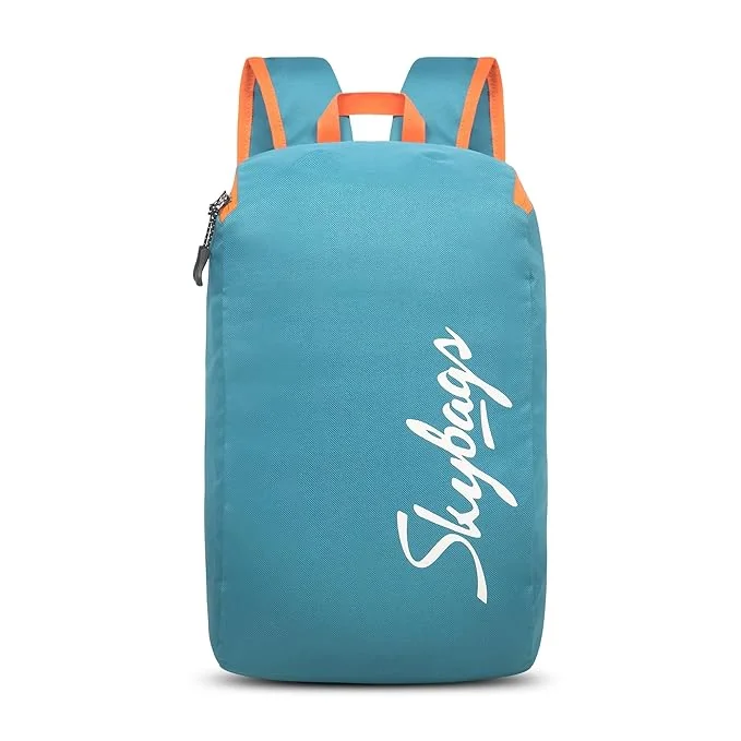 Skybags Casual Daypack 15L With Spacious Compartment, Webbing Grab Handle & Highlight Zippers Standard Backpack| Teal Blue | Klik - Best Price ₹245 at Amazon