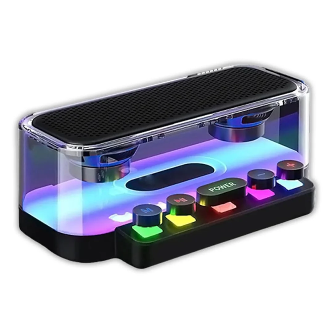 ADOFYS Wireless Bluetooth Speaker With Multi-Color LED Light, 10W Stereo Sound, High Bass, Portable Rechargeable