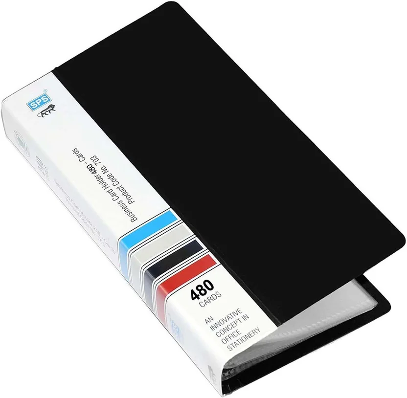 WeKonnect Black Business Visiting Card Book Case Organi...