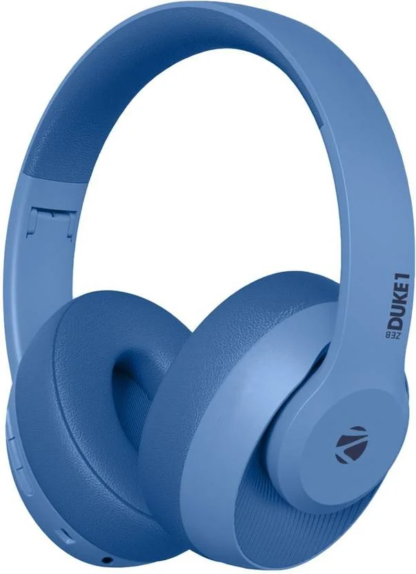 ZEBRONICS Zeb Duke 1 Wireless Headphone with Mic Bluetooth  (Blue, On the Ear) - Best Price ₹1170 at Flipkart