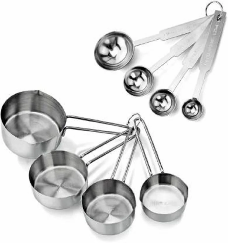 Lishonn Stainless Steel Measuring Cups & Spoon Combo fo...