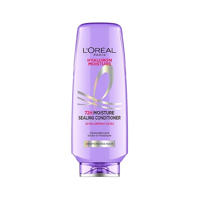 L'Oreal Paris Fresh Hyaluron Moisture 72HR Moisture Sealing Conditioner Powered By Hyaluronic Acid, For Frizz-Free, Hydrated And Bouncy Hair Full Of Life For All Hair Types | 180 Millilitres