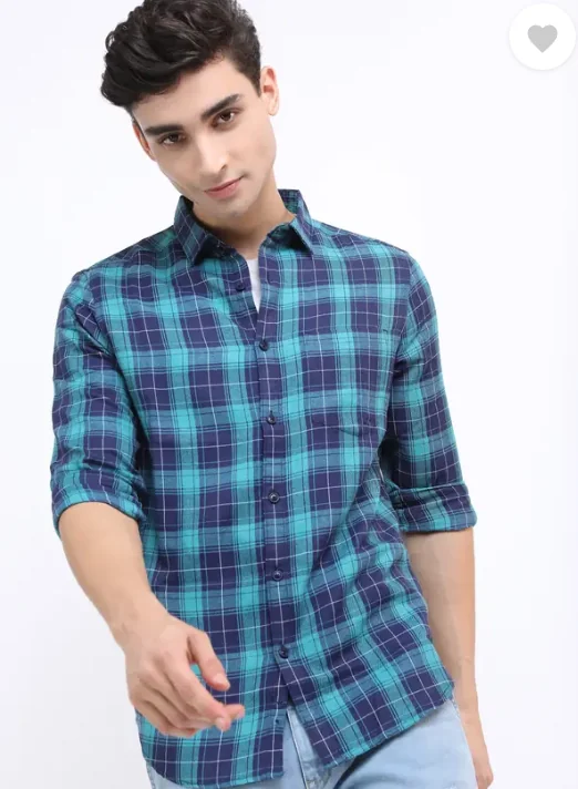 KETCH Men Slim Fit Checkered Cut Away Collar Casual Shirt - Best Price ₹379 at Flipkart