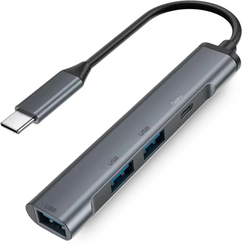 WEROX G-LITE 4-in-1 USB-C Hub with USB-A Converter, 1x ...