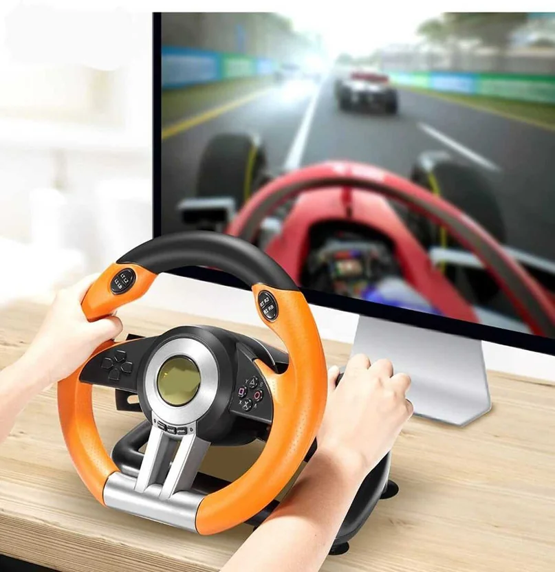 Clubics V3Steering Wheel and Pedals with Brake Pedal Se...