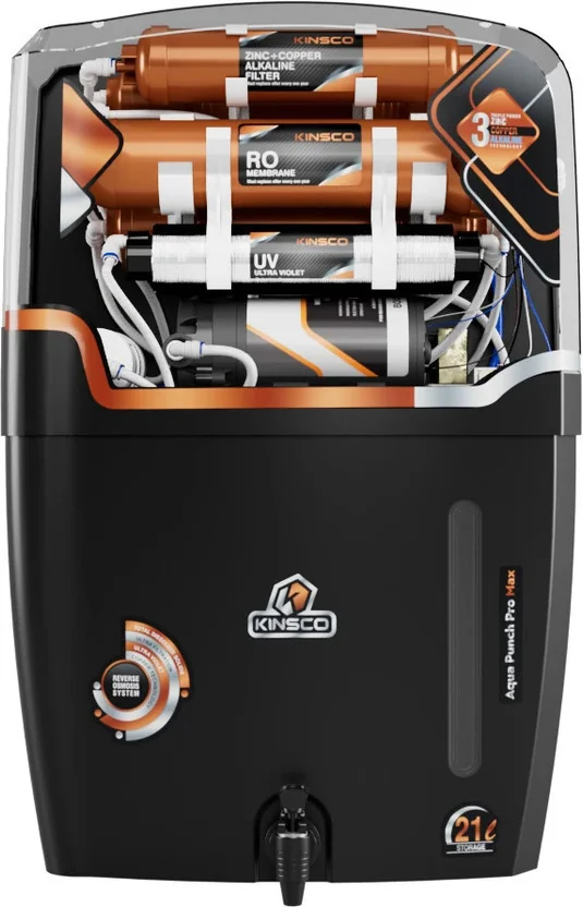 Kinsco Aqua Punch Pro Max 21 L With ISI Mark Ro+Uv+Uf+T...
