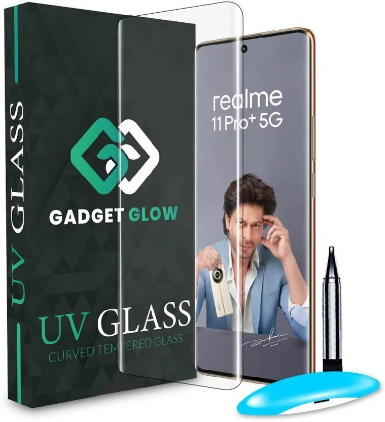 Gadget Glow Edge To Edge Tempered Glass for Realme 11 P...