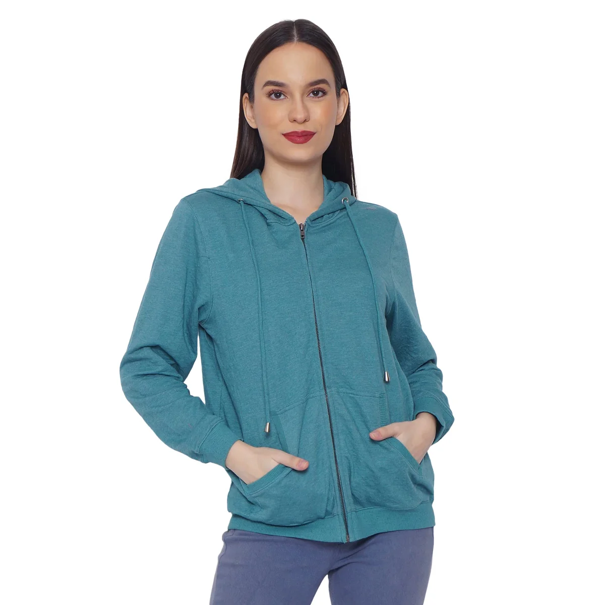 Women's Cotton Hooded Hoodie Sweatshirt Jacket Winter Wear Choose Color Size