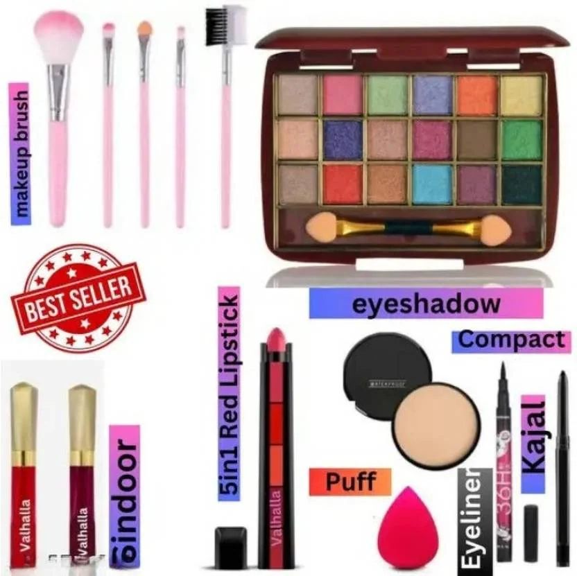 Valhalla Glam Essentials: All-in-One Makeup Kit  (Pack of 9)
